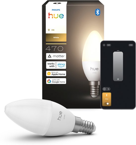 Philips Hue Kaarslamp White E14 Losse lamp