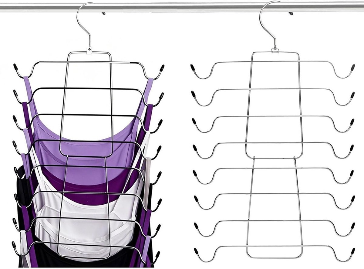 Opvouwbare kleerhanger 2-laags - Ruimtebesparend opbergrek voor kleding