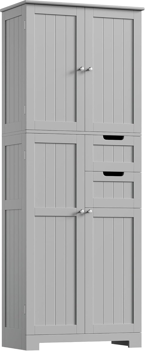Hoge Kast - Opbergkast - Ruimte Organiseren - Verstelbare Plank - 1645 cm - Grijs