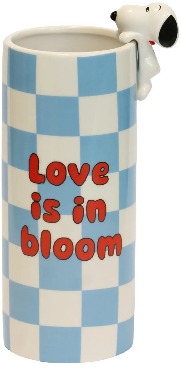 Blogo Design - Vaas Snoopy Love Is In Bloom - blauw