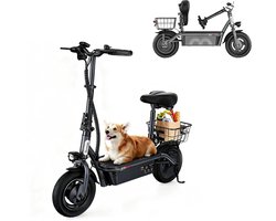 iScooter E3 Elektrische Step Volwassenen met Zitje - 60km Bereik - 1000W - 10 Inch - Opvouwbaar
