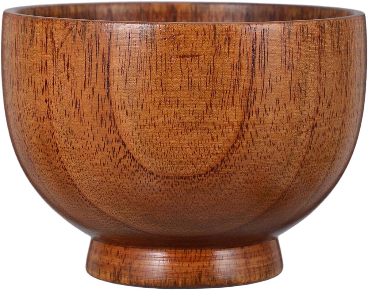 Houten Kom - Snack Schaal - Maaltijden Serveren - Handgemaakt Design - 9x6.5cm - Bruin