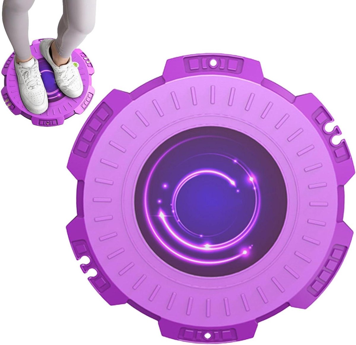 Rotatie Trainingsbord - Taille Trainer Schijf - Core Training - Magnetische Ondersteuning - 28 cm Diameter - Paars