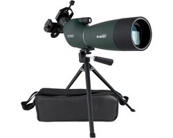 Svbony Spektiv – 25-75x Zoom – 70 mm BAK4 Multicoating – 45° schuin oculair – Incl. tafelstatief & smartphone-adapter – Helder beeld voor vogelspotten- landschap en meer-SV28