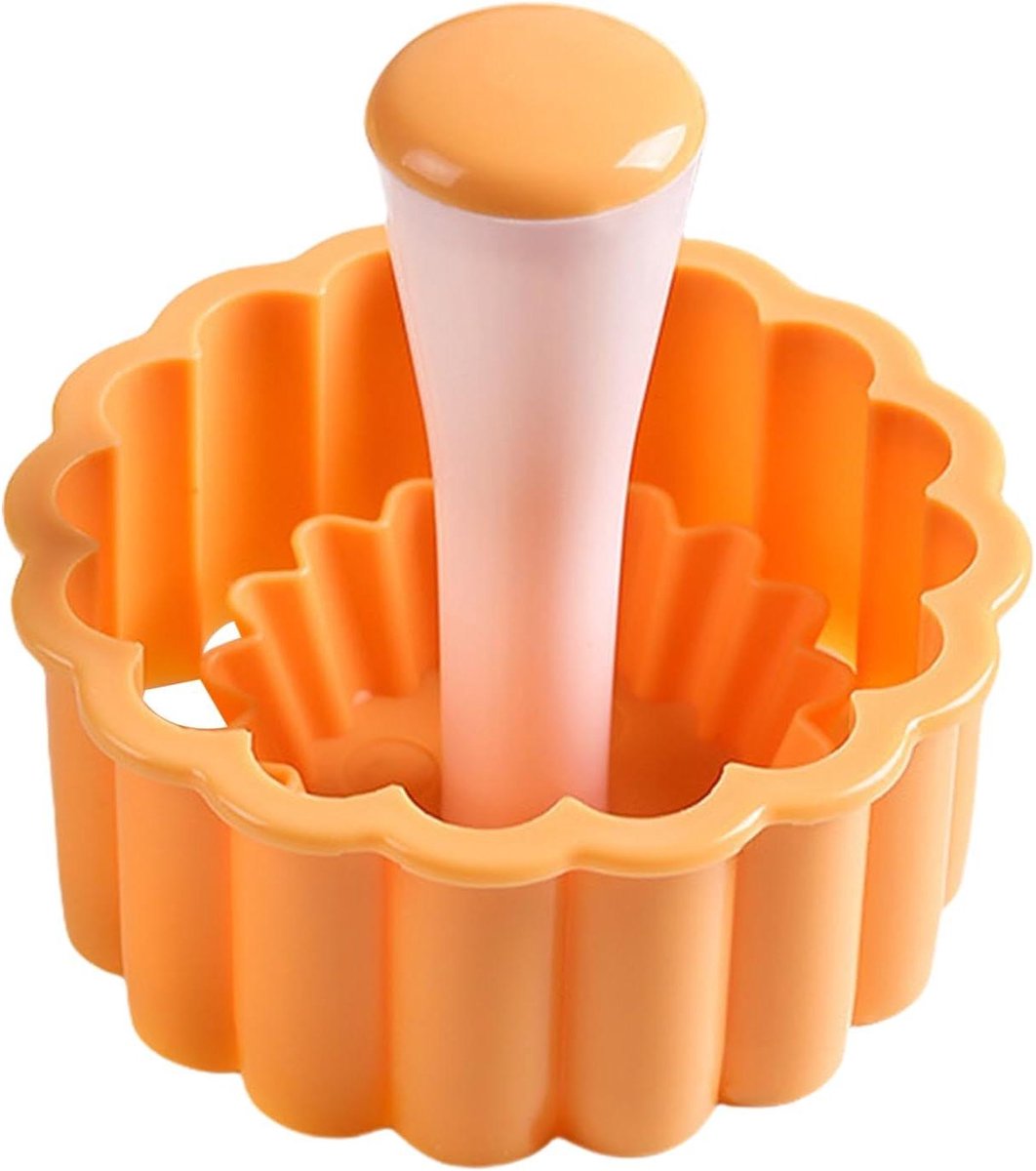Mini taartvorm - Eiertaartvorm - Desserts bakken - Vaatwasmachinebestendig - 8 cm - Geel
