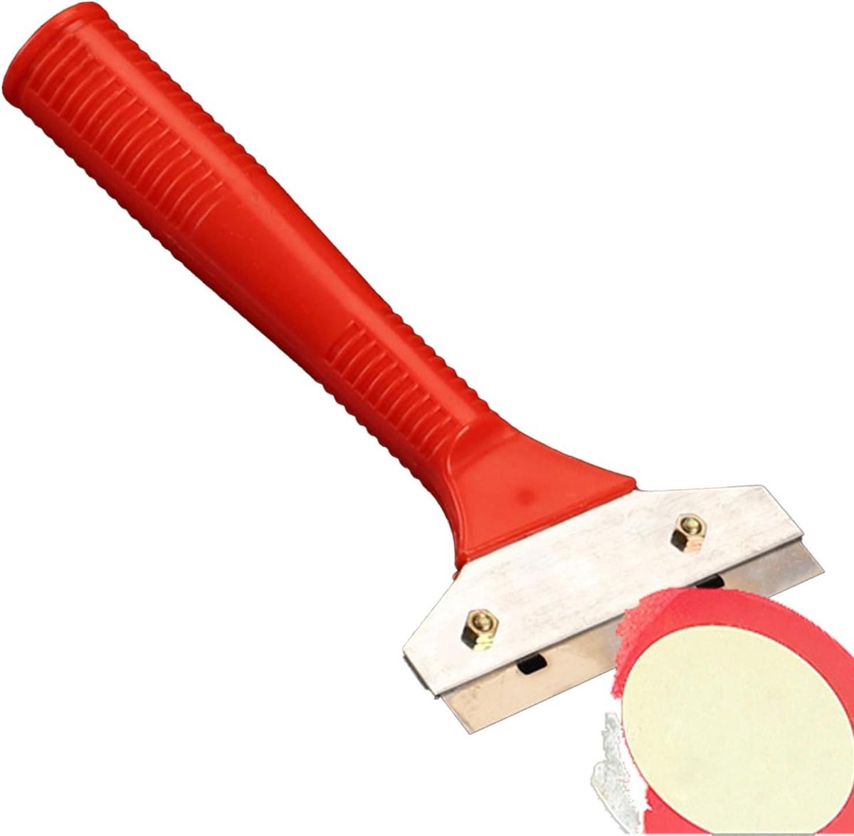 Raamschraper Gereedschap - Sticker Verwijderaar - Etiketten Verwijderen - Ergonomische Handgreep - 21 cm - Rood