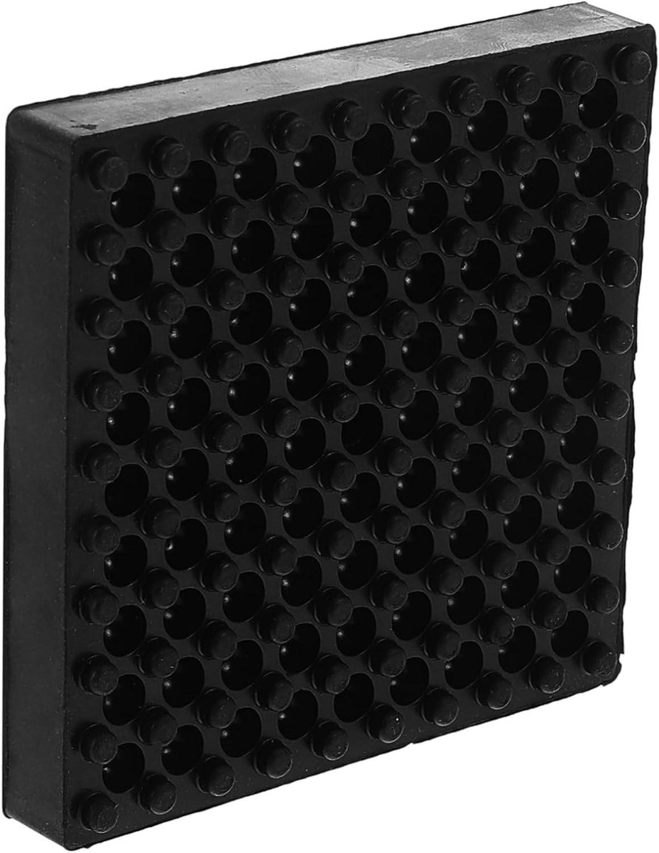 Loopbandmat Rubber - Fitnessmat Vloermat - Apparatuur Beschermen - Geluidsdempend Ontwerp - 10x10x1.7 cm - Zwart
