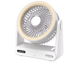KZQ Gouden Kleine Usb Powered Desktop Ventilator - Herlaadbaar Met Vier Windsnelheden Tot 15 Uur Batterijduur Krachtige Luchtstroom Ultrastil Voor Kantoor Kamer En Reis - Goud