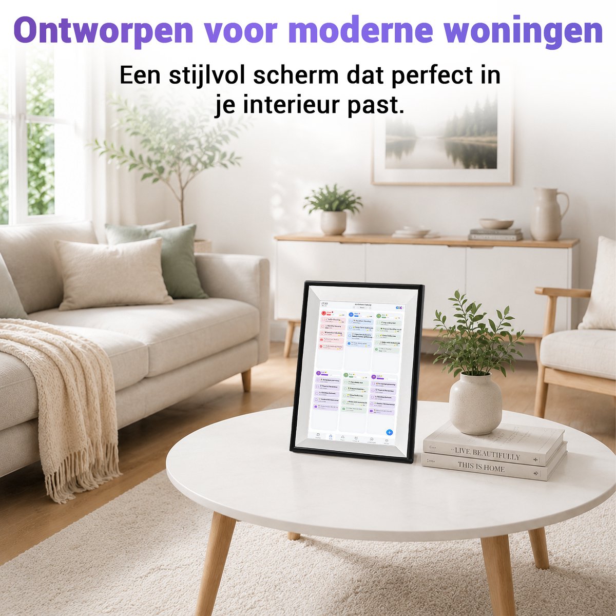FAMPHOS 10 Inch Smart Family Frame – Digitale Fotolijst met WiFi, Gezinsplanner, Kalender & Takenlijst – Premium Cloud Photo Frame voor het Hele Gezin thumbnail 3