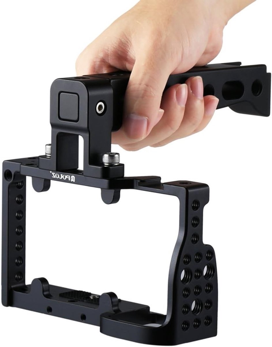 Handheld Camera Cage en Stabilizer voor Sony A6000 A6300 - Film Kit met Microfoon, Monitor en LED Verlichting voor Professionele Videoproductie