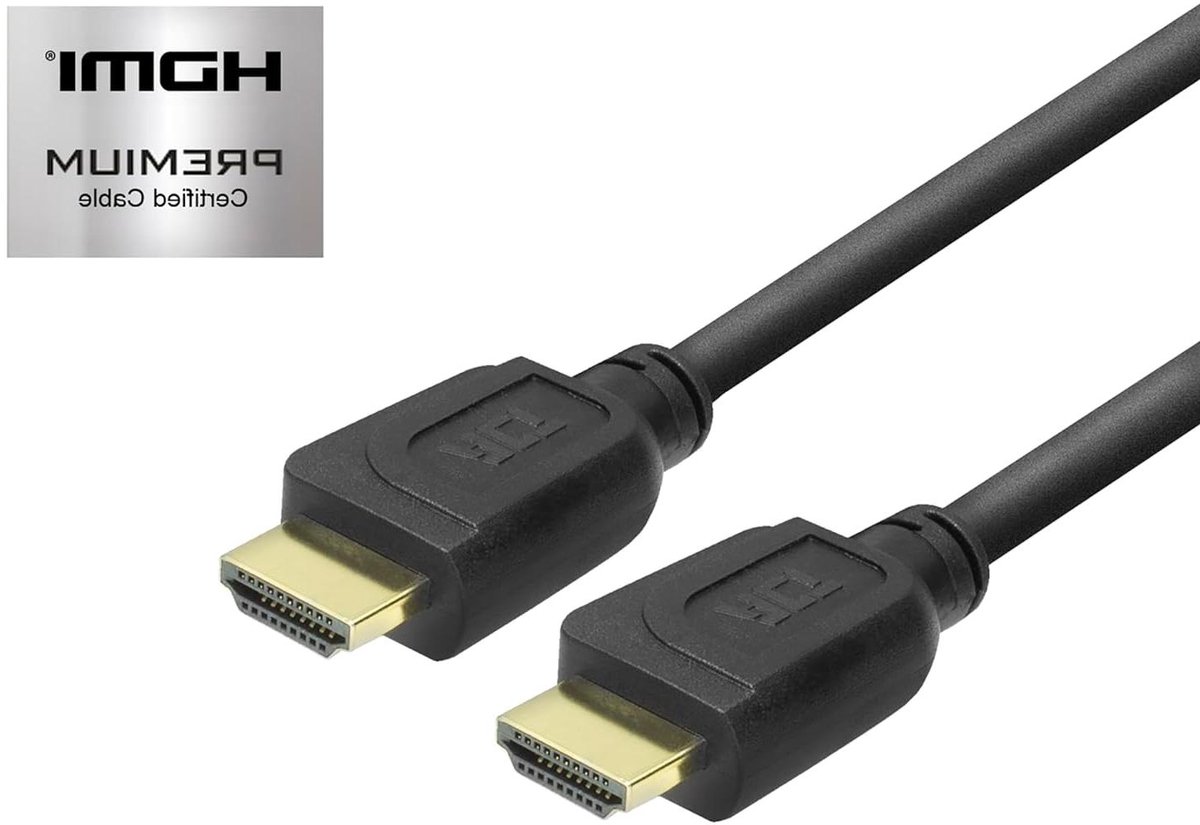 HDMI Kabel - Verbindingskabel - 4K Streamen - Premium Gecertificeerd - 2 Meter - Zwart