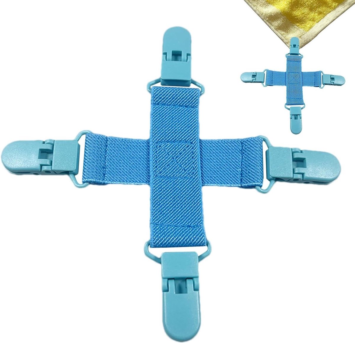 Anti-klit Gereedschap - Beddengoed Clips - Wasgoed Organiseren - Voorkomt Verward Beddengoed - 15 x 15 cm - Zwart