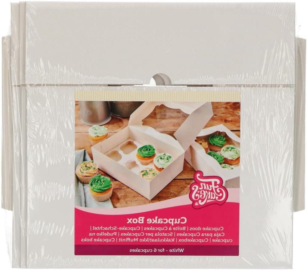 Cupcake Doos - Muffin Verpakking - Presentatie Gebak - Inclusief Inzetstukken - 3 Stuks - Wit