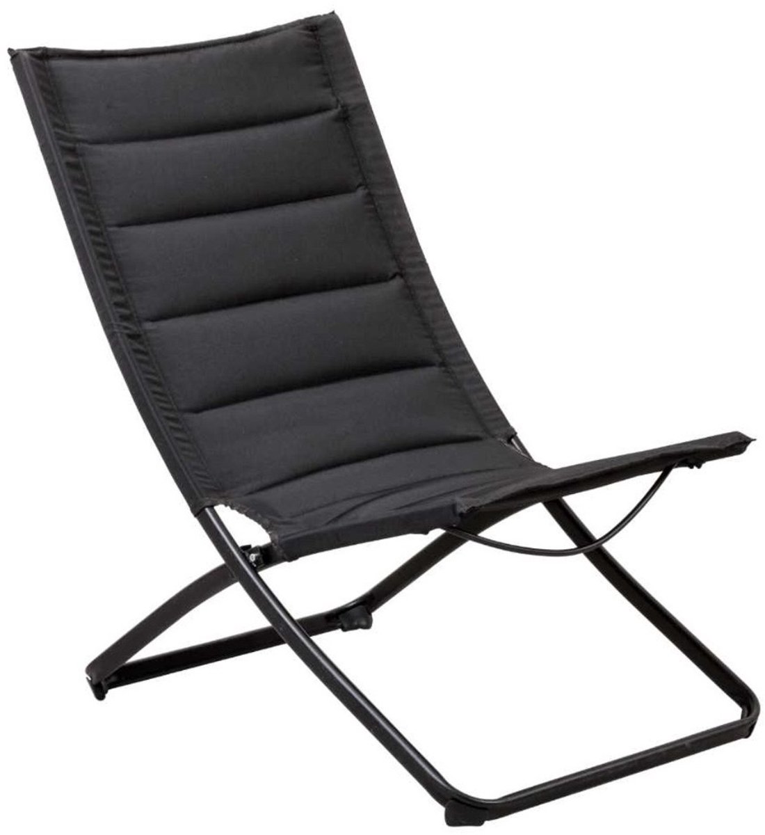 Casa Liza – 1 stuks Luxe en Comfortabele Opvouwbare Tuinstoel – Zwart Metaal & Ademend Textilene – Ideaal voor Tuin, Balkon, Terras & Camping – Ergonomisch Ontwerp – Compact Opvouwbaar – 87 x 57 x 85 cm
