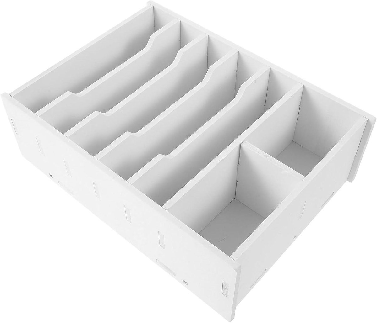 Bureau organizer hout - Opbergbak multifunctioneel - Geld sorteren - Zeven vakken indeling - 30 x 26 x 11 cm