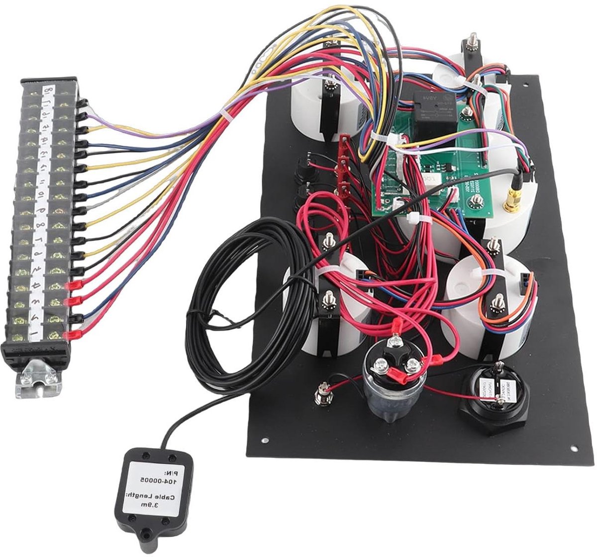 Boot Instrumentenpaneel - Marine Dashboard - Scheepscontrole - 5-in-1 Display - 120 Km/u - Zwart