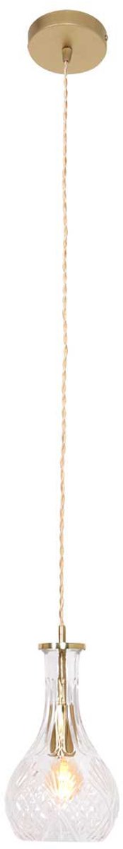 Mexlite Hanglamp Grazio Glass Ø 14cm Mat Goud