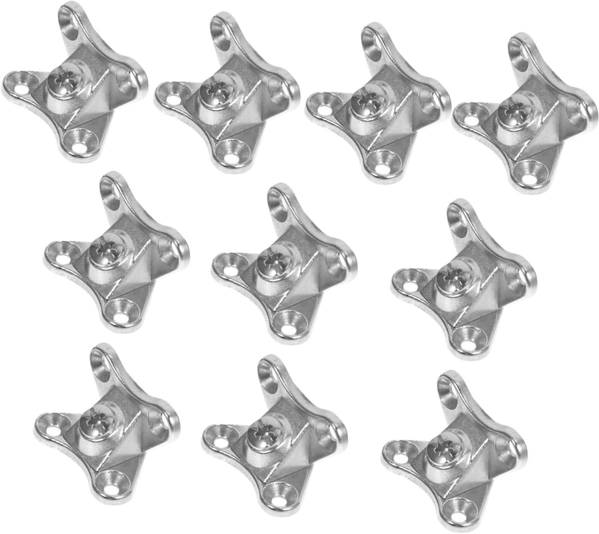 Hoekbeugel Set - Meubelsteunen - Meubels Versterken - Verwijderbaar Ontwerp - 10 Sets - Zilver