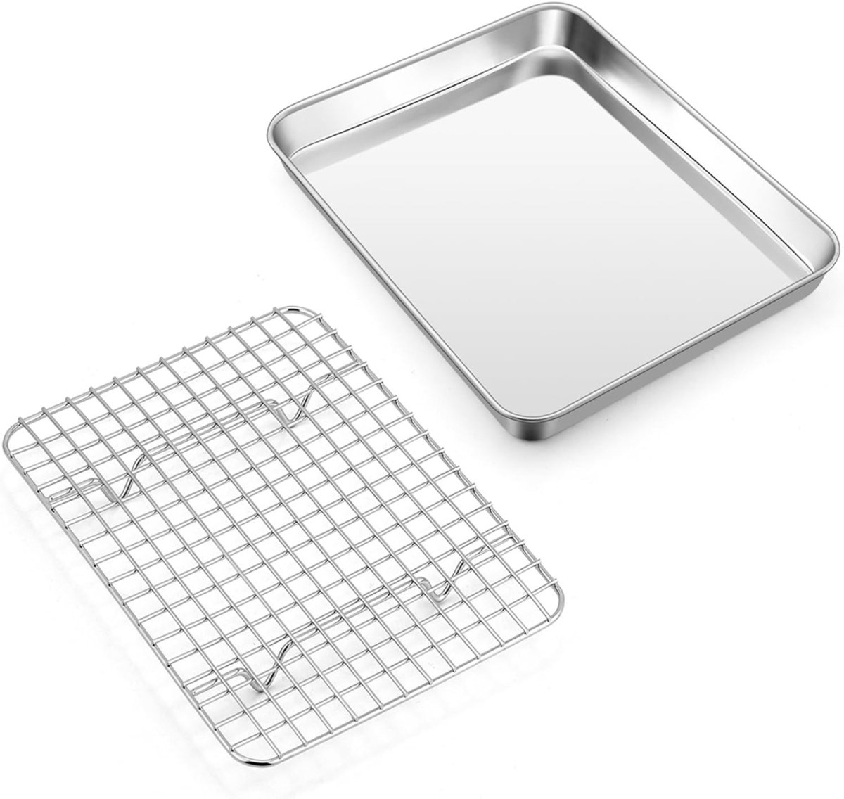 TIM® Ovenplaat - Overbakplaat - Ovenrooster - Zilver - 25cm x 19cm x 4cm