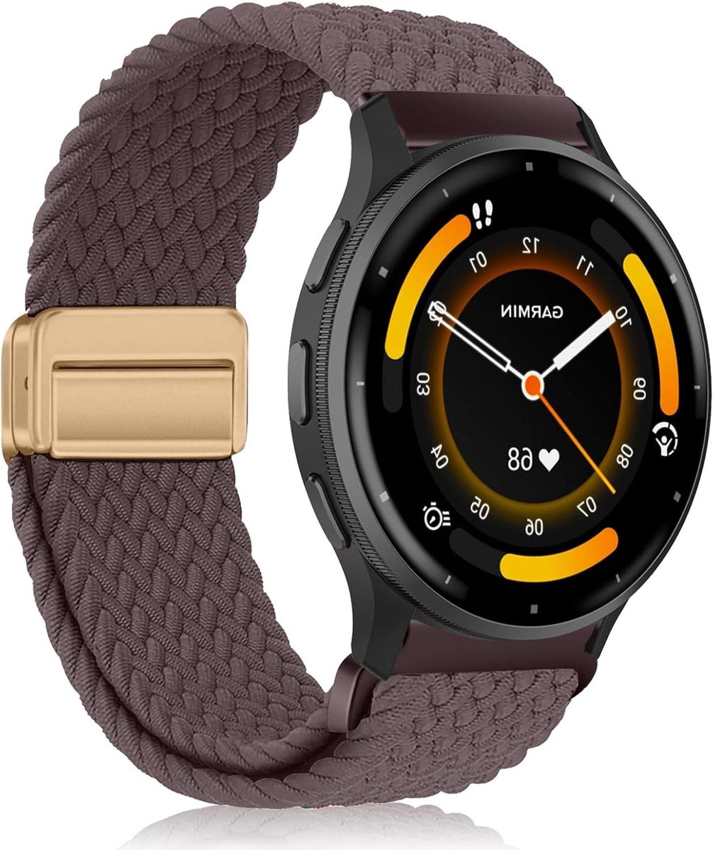 Smartwatch band - Elastisch nylon - Dagelijks gebruik - Verstelbaar comfort - 22 mm breed - Paars