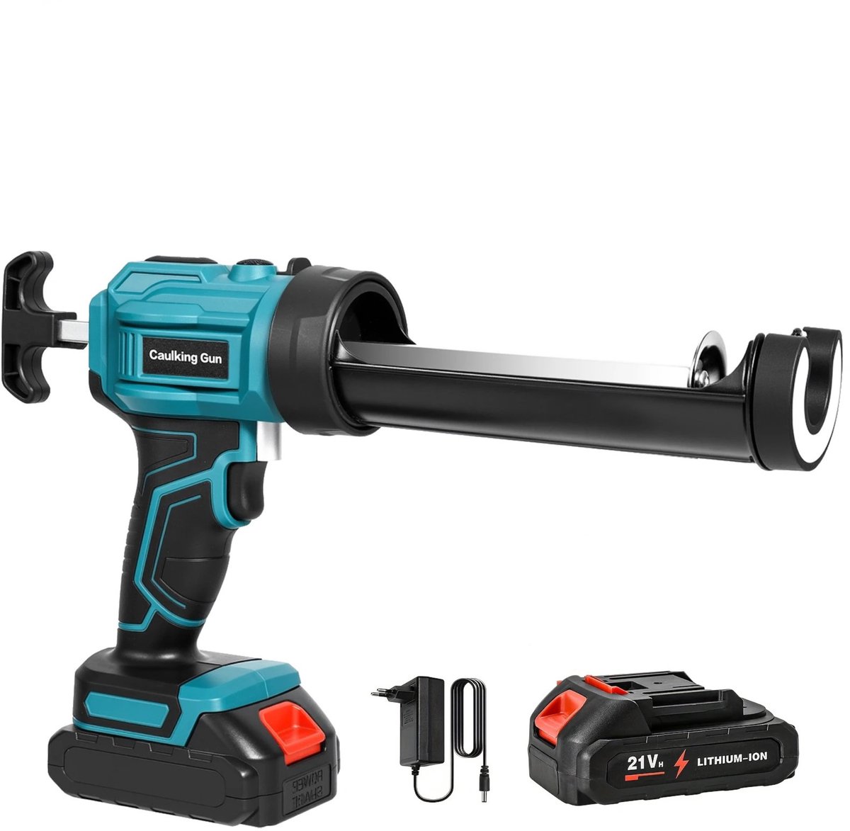 Hutjemutje - elektrisch kitpistool - 4 instelbare snelheden - anti-drip systeem - heldere LED-verlichting - Inclusief één 18V Accu