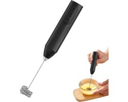 Melkopschuimer - Drankmixer - Koffie Maken - 3 Snelheden - 22 cm - Zwart