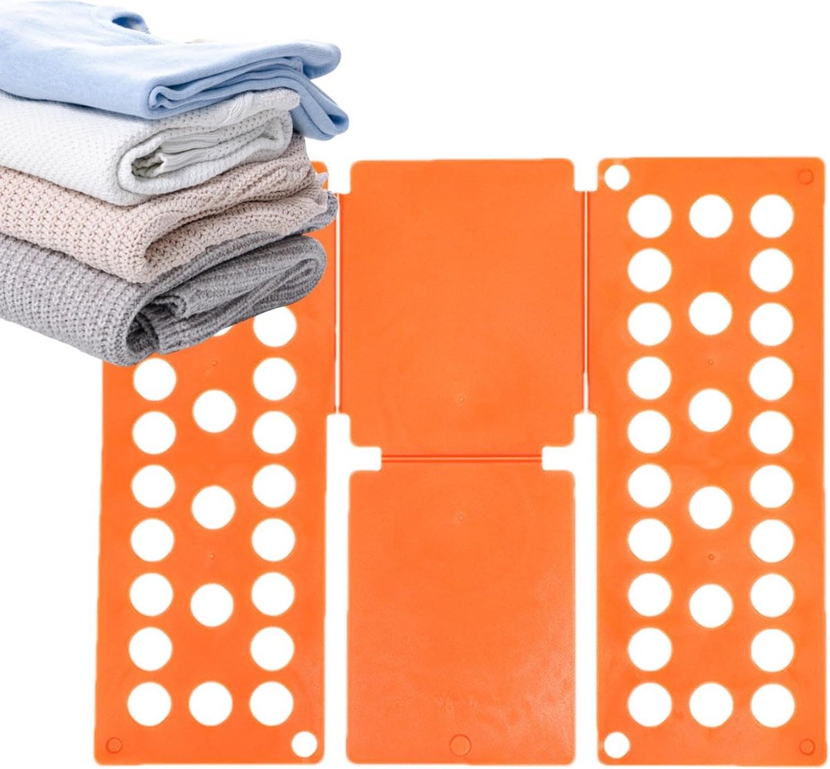 Kleding Vouwplank - Hulp bij strijken - Kleding organiseren - Ruimtebesparend ontwerp - 40 x 48 cm - Oranje