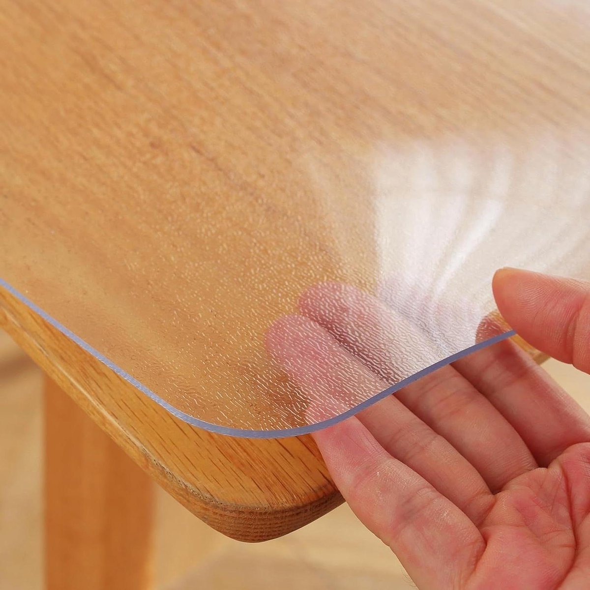 Beschermhoes Tafel - Tafelzeil Pvc - Meubels Beschermen - 4 Mm Dik - 90 X 1 Cm - Transparant