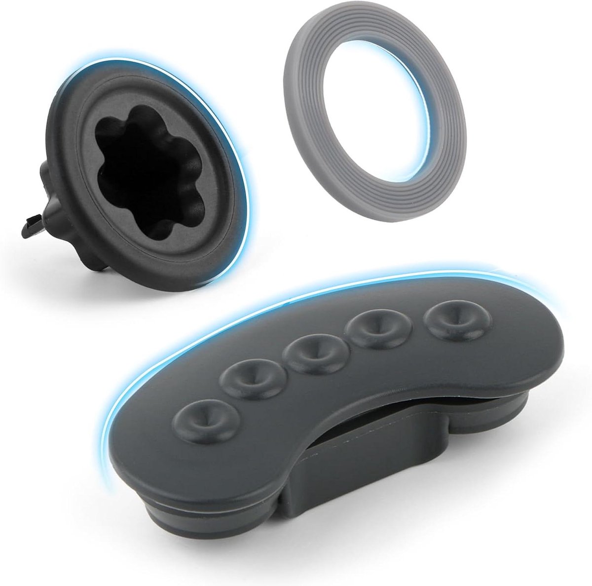 Telefoon Accessoire - Oplaadkabel Houder - Organisatie - Compact Ontwerp - 30 g - Zwart
