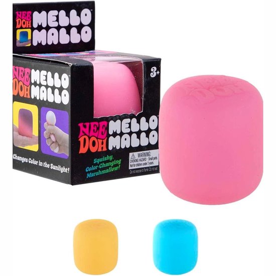 NeeDoh UV Kleurveranderende Stressbal – Marshmallow Squishy Speelgoed met Slow Rise Effect – Zacht Sensorisch Anti Stress Speeltje voor Kinderen & Volwassenen