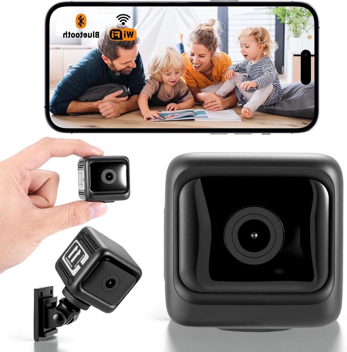 Mini Bewakingscamera - WLAN Camera - Binnen Toezicht - 8 Uur Standby - 1080p HD Resolutie - Zwart
