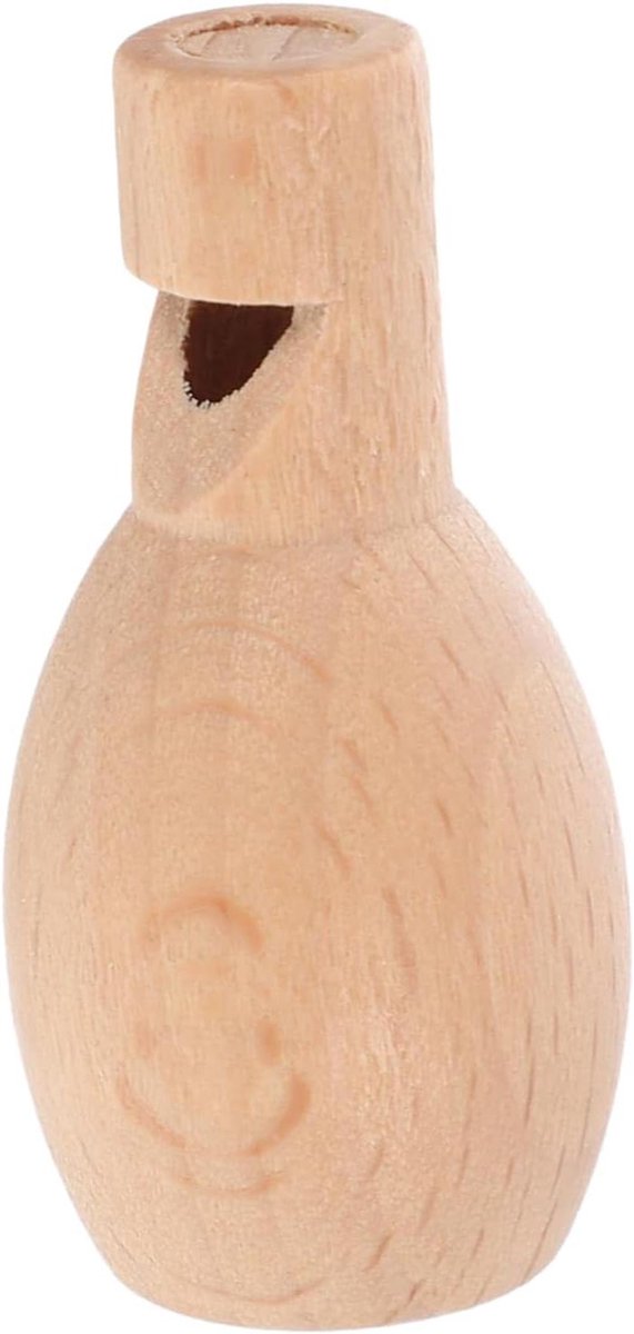 Houten Fluit Speelgoed - Muziek Instrument - Vroege Educatie - DIY Verfbaar Oppervlak - 4 cm - Beige