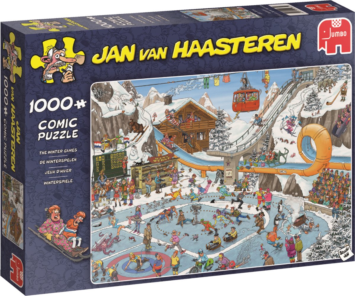 Jan van Haasteren - De Winterspelen - 1000 stukjes puzzel - Legpuzzel — afbeelding 6