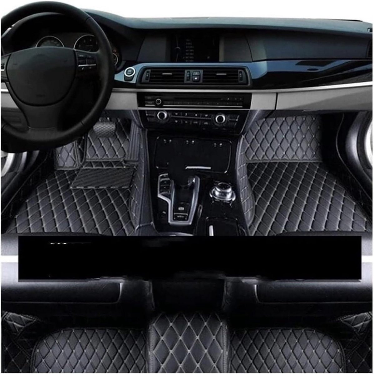 Automat Set - Vloermatten Auto - Bescherming Interieur - Antislip Rubber - 1 Set 7 Delig - Zwart