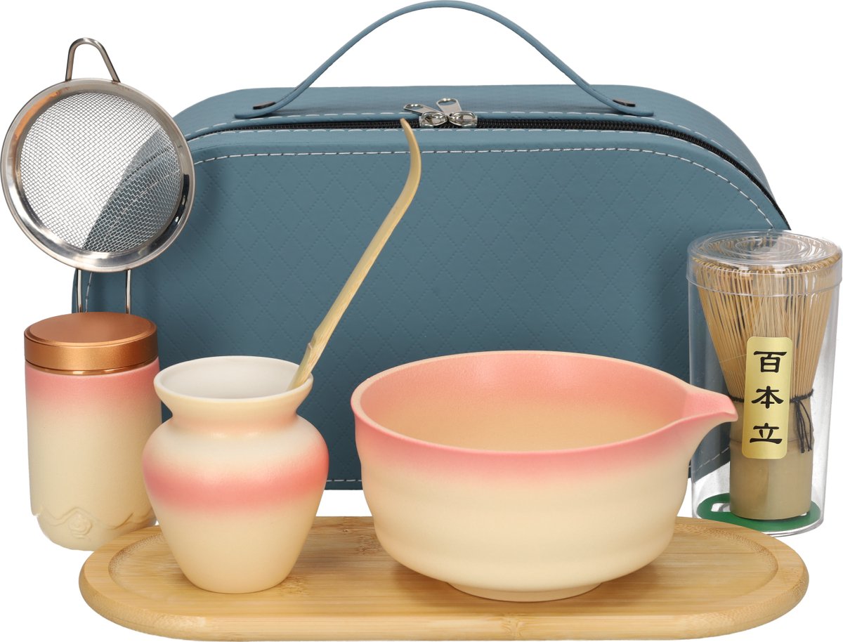 Luxe Matcha set - 8 in 1 - Matcha klopper - Bamboo Whisk - matcha kom - Matcha whisk - Matcha thee - Matcha starter kit