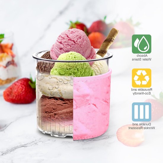 4 Stuks Neopreen IJs Sleeve voor Ninja CREAMi NC301 NC300 NC299AMZ UK Series, Herbruikbare Geïsoleerde Hoezen voor IJscontainer en Bevroren Desserts — afbeelding 2