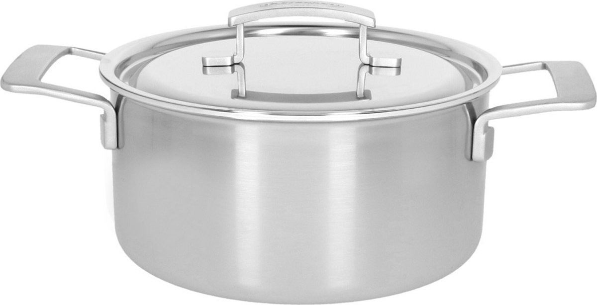 Demeyere - Industry 5 Kookpan met deksel 22 cm - RVS - Dichte rand