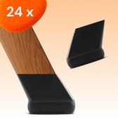 FLOOQ Premium Stoelpootdoppen Flexibel Rechthoekig Schuin 32 x 15mm - Anti-Kras Vilt - Stoelpoot beschermers - Vloerbescherming - 24 Stuks – Frits