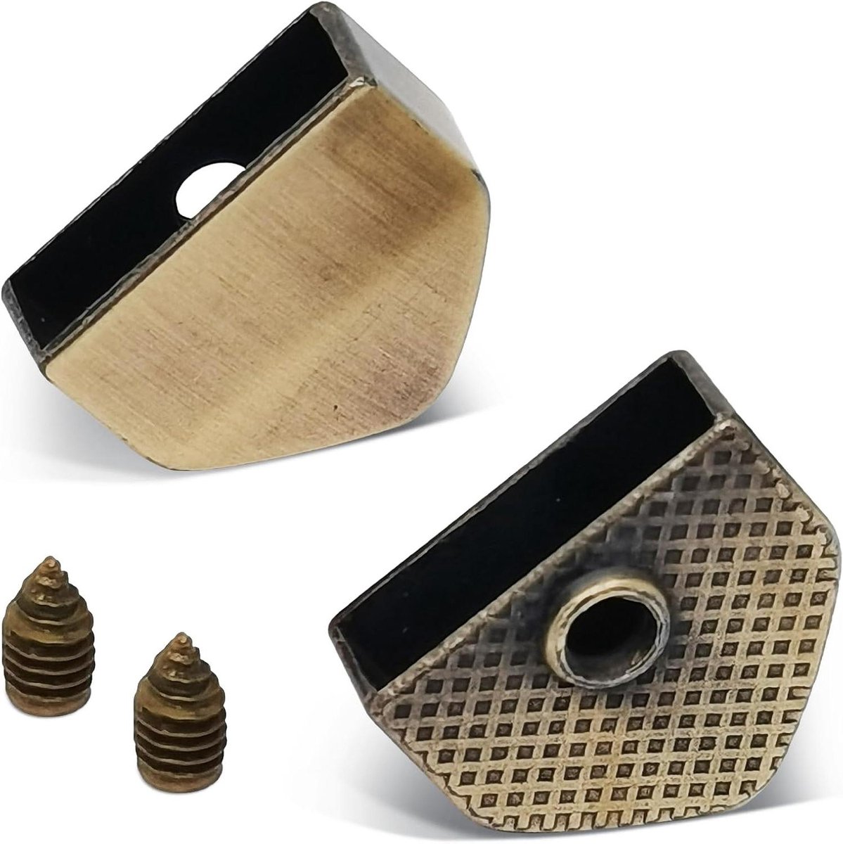 Rits Staart Clips - Eindkappen Rits - Reparatie Handwerk - Stevig Metaal - 12 mm - Brons