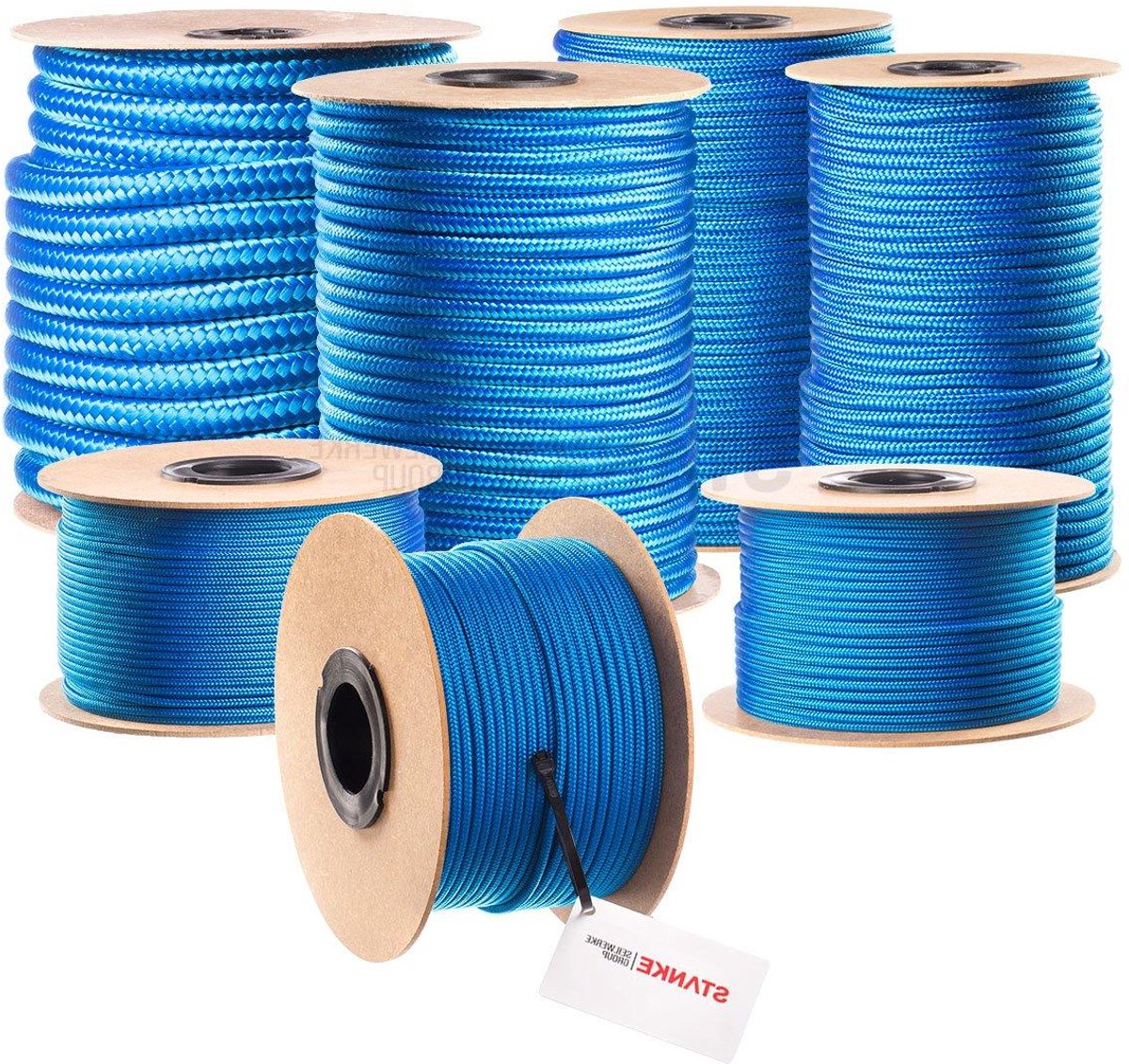 Polypropyleen Touw - Stevig PP Touw - Buiten Gebruik - UV-Bestendig Waterbestendig - 4mm 50 Meter - Blauw Geel