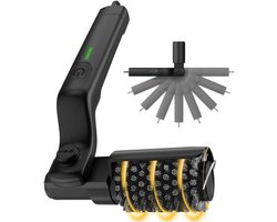 Electric Rotary Grill Brush for BBQ,3-Speed Power Steel BBQ Grill Brush,Up to 90 min Runtime Cleaning