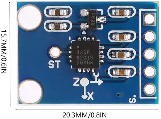 Accelerometer Sensor Module - Hoek Sensor - Arduino Projecten - Analoge ...