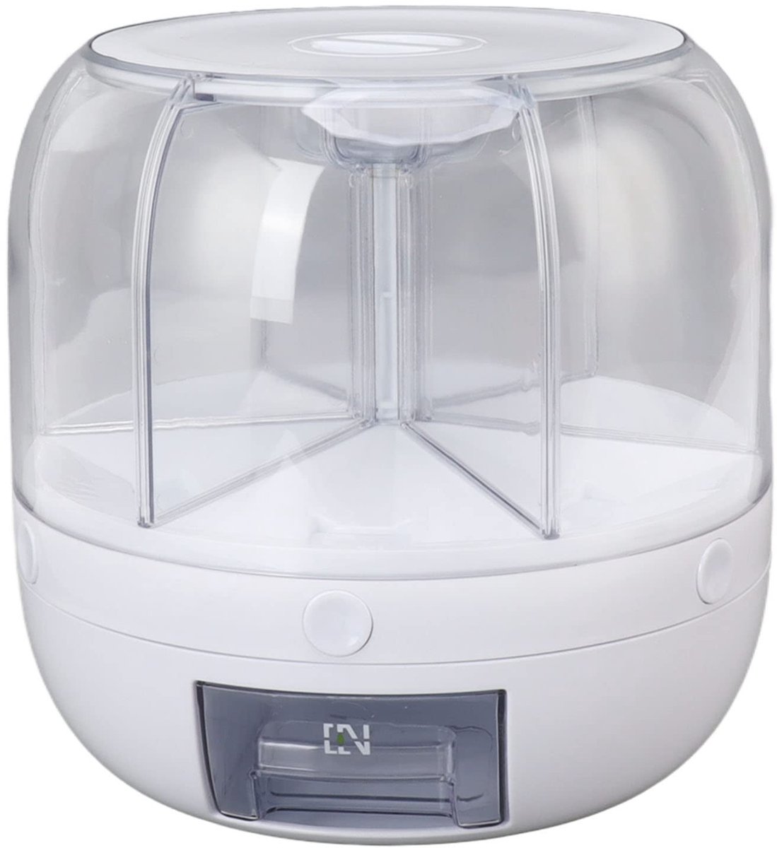 Wisecoco 13.2L Rijstdispenser met 6 Compartimenten - Transparante Graanopslagbox
