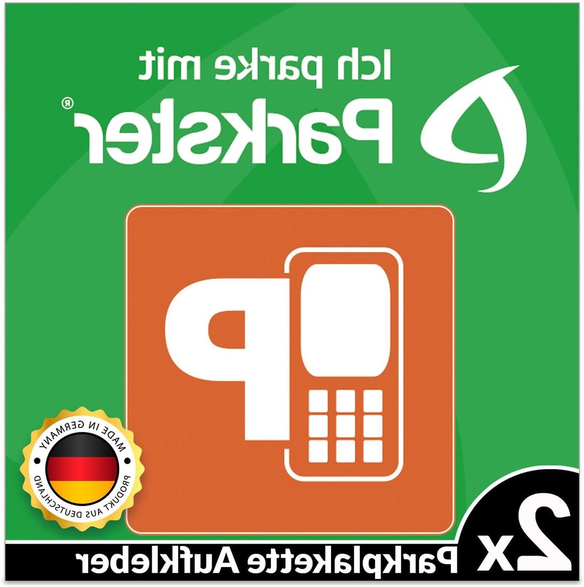 Parkeer Vignet - Auto Stickers - Parkeer App Gebruik - Luchtbelvrije Montage - 6x6 cm