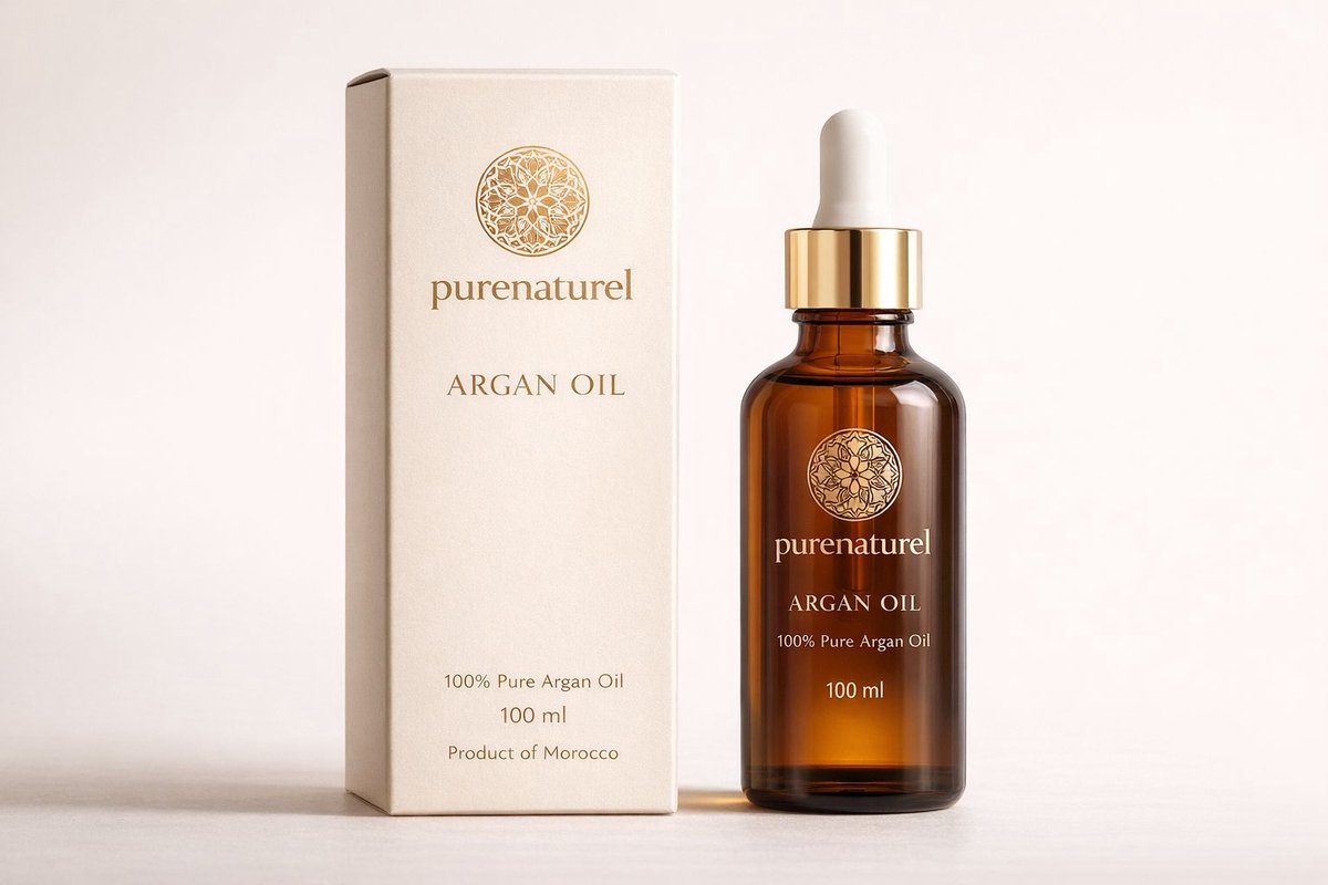 purenaturel - 100% Pure Argan Oil - 100 ml - Cold Pressed - Skin & Hair