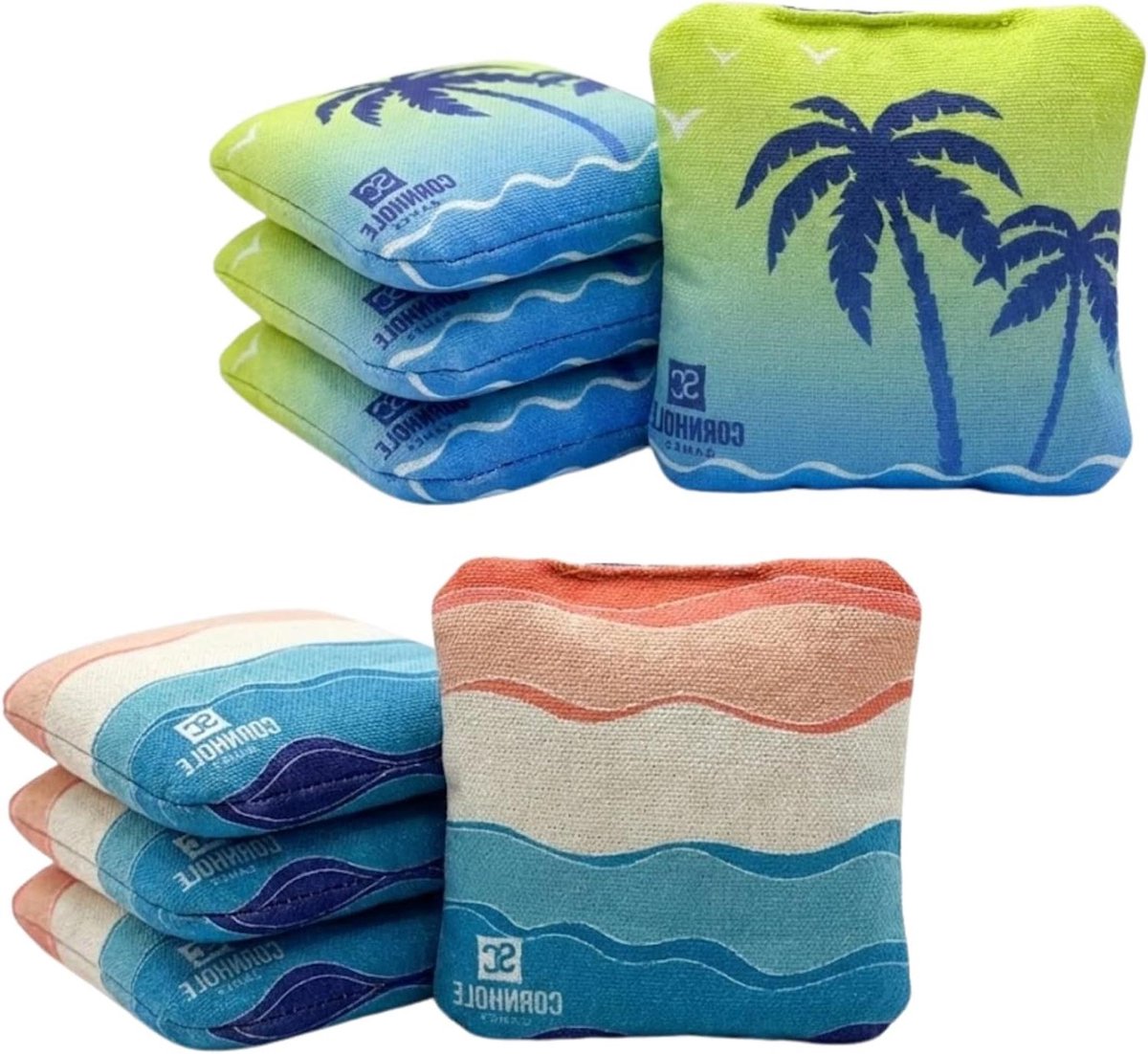 Dubbelzijdige Cornhole Zakken - Bean Bags Toernooi - Feestspel Buiten - Slide en Stick Kant - Officiële Maat 16oz