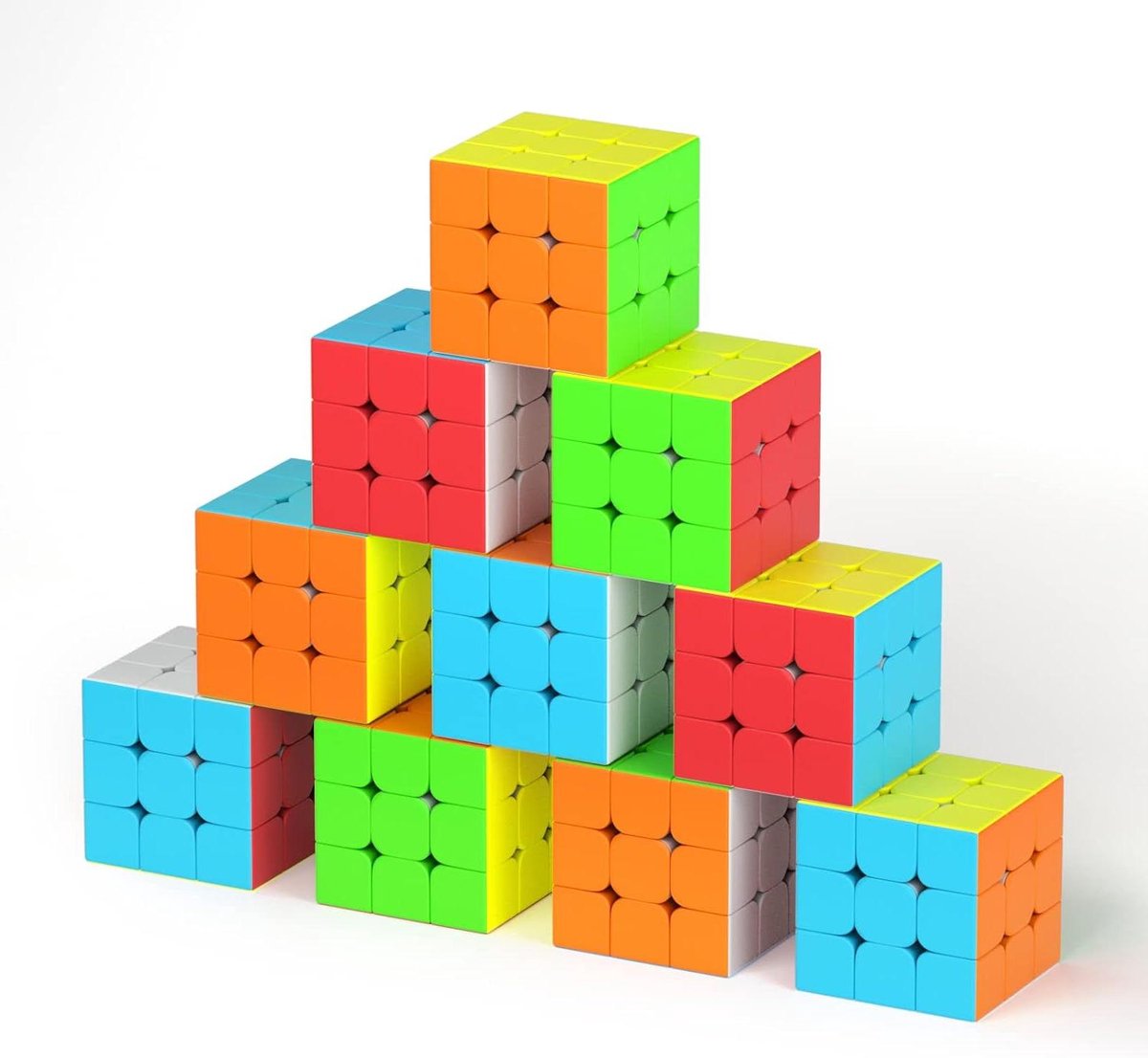 Puzzel Kubus Set - Hersenkraker Puzzel - Mentale Uitdaging - Soepele Draai Mechanisme - 10 Stuks 3x3x3 - Kleurrijk