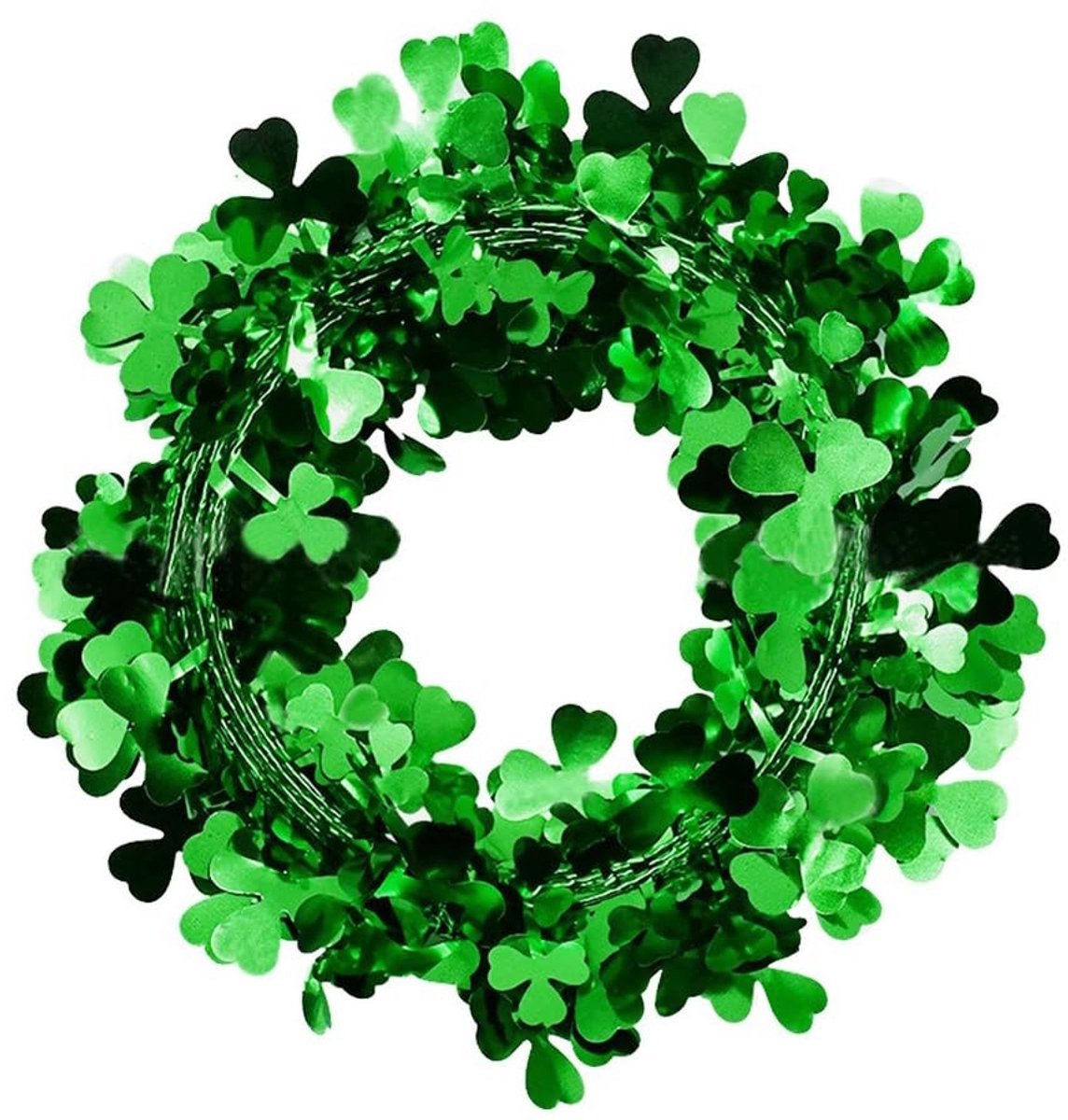 7 Meter Clover Leaf Garland - Groene Lametta Versiering voor Feesten en Decoratie