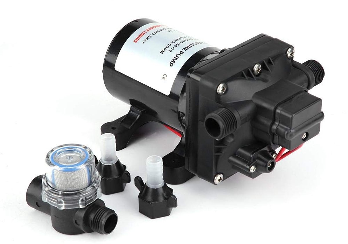 GOTOTOP 12V DC Waterpomp - 30 PSI / 3.1 Bar - Stil en Efficiënt voor RV en Tuin