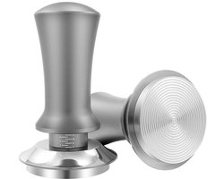 Roestvrijstalen basis Geschikt voor gegroefde textuur, geschikt voor espressomachines (51 mm, zilver)
